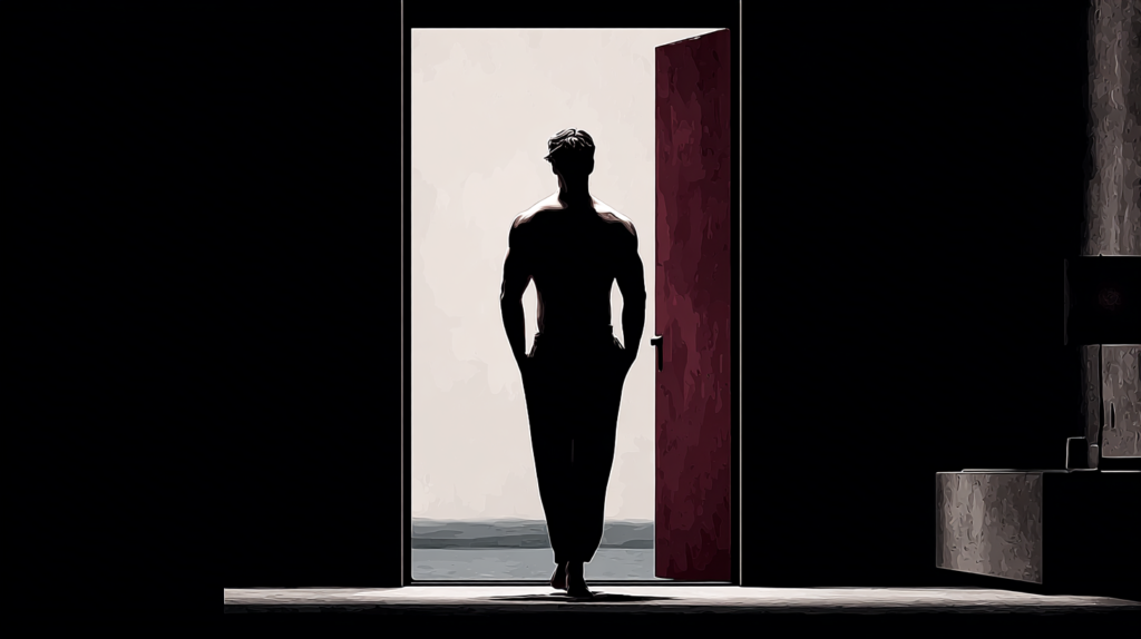 Man sitting alone and thinking seriously after repeated relationship issues.