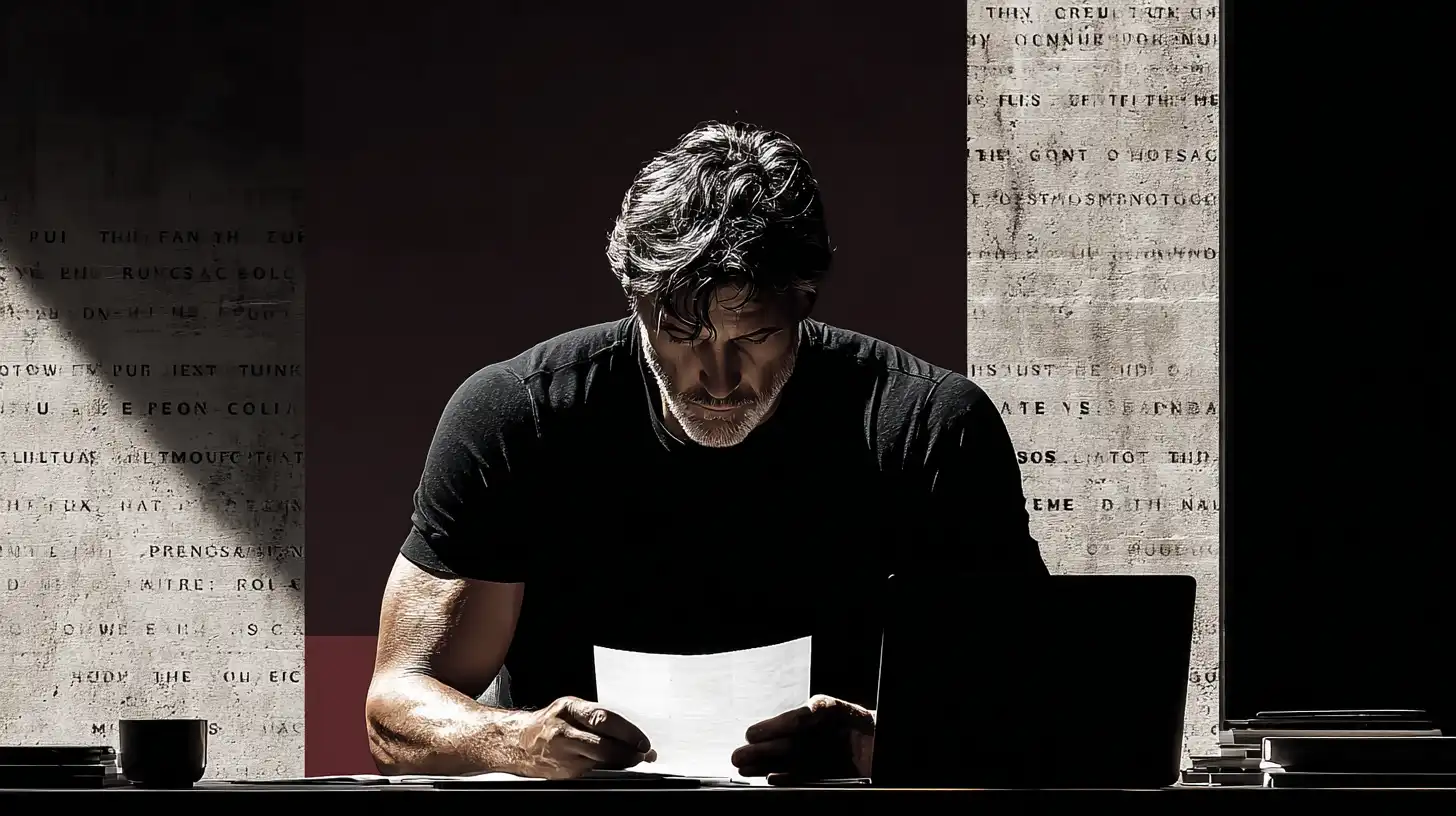 Man reviewing a task list at his desk while learning how to stop procrastinating when overwhelmed